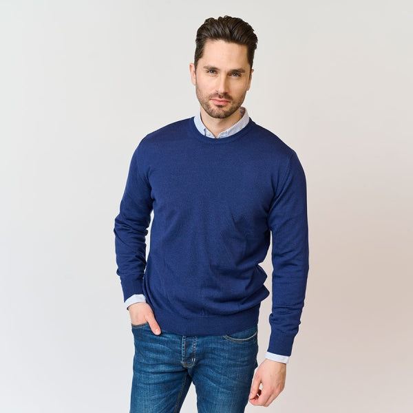 Riise Merino O-neck, Blue sea