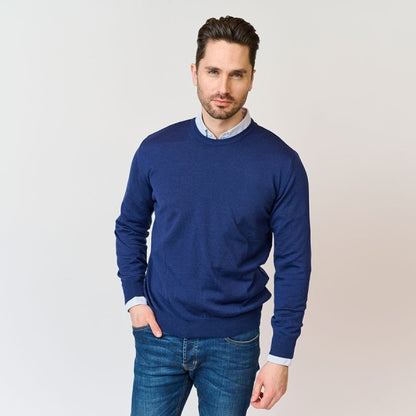 Riise Merino O-neck, Blue sea