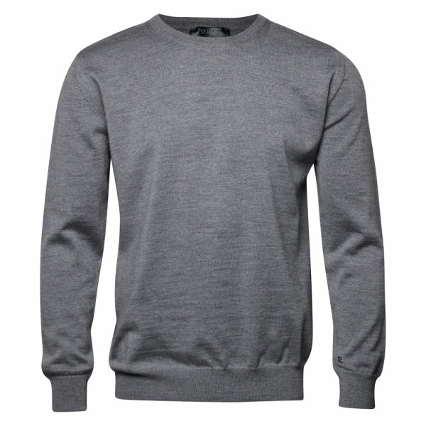 Riise Merino O-neck, Grå melange