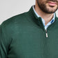 Riise Merino Z-neck, Fairway green